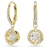 Pendientes Swarovski Una Angelic talla redonda blancos tono oro 5758095