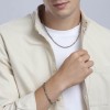 Kidult men's necklace with fancy steel chain 851073