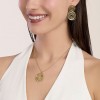 Kidult women's gold-tone steel spiral choker necklace 851117