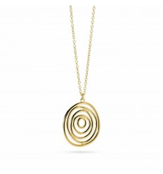 Kidult women's gold-tone steel spiral choker necklace 851117