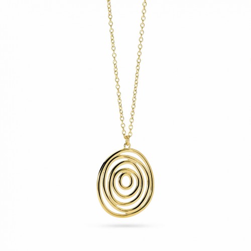 Kidult women's gold-tone steel spiral choker necklace 851117