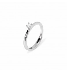 Mabina 523470 solitaire ring 925 silver lab-grown diamond 0.06 ct