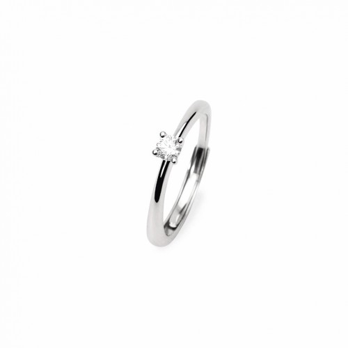 Mabina 523504 solitaire ring 925 silver laboratory diamond 0.33 ct
