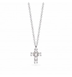 Colgante Mabina 553800 cruz plata 925 diamantes lab-grown 0,027 ct