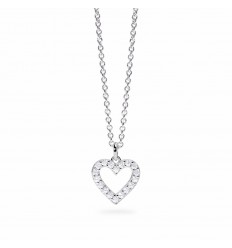 Colgante Mabina 553811 corazón plata 925 diamantes lab-grown 0,01 ct