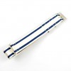 Tissot silver and blue striped NATO 19mm strap T604036886