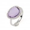 Ring gold white diamonds and Amethyst GRE/A002A: 01