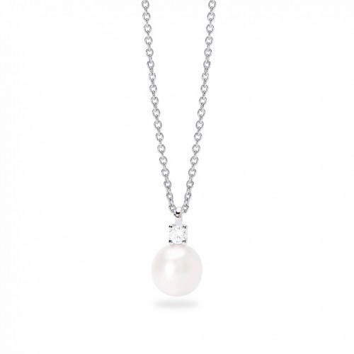 Colgante Mabina 553865 perla cultivada diamante lab-grown 0,08 ct