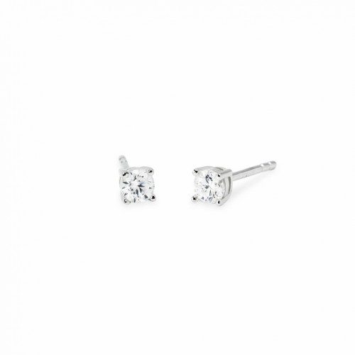 Mabina 563909 laboratory diamond point of light stud earrings 0.18 ct