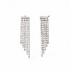 Arracades llargues acer de Kidult amb tennis de vidres blancs 861012