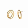 Pendientes Kidult de espiral en acero dorado 861092