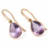 Earrings rose gold and Amethyst A19-O015A: 03