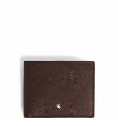 Cartera Montblanc para 6 tarjetas de piel Sartorial color ébano 223009