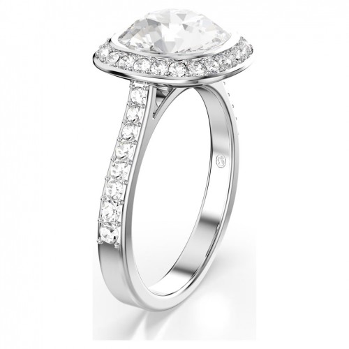 Swarovski Una Angelic halo ring Cushion cut White Rhodium plated
