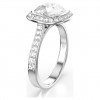 Swarovski Una Angelic halo ring Cushion cut White Rhodium plated