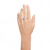 Swarovski Una Angelic halo ring Cushion cut White Rhodium plated