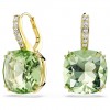 Arracades Millenia talla coixí verd Swarovski 5764822 bany or 18k