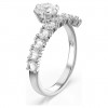 Anell obert Matrix Swarovski talla rodona blanc bany de rodi