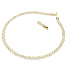 Collar Swarovski Una Angelic talla redonda blanco acabado en oro 5751560