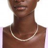 Collar Swarovski Una Angelic talla redonda blanco acabado en oro 5751560