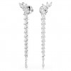 Pendientes largos Swarovski Mesmera talla marquisa blancos rodio 5748006