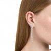 Pendientes largos Swarovski Mesmera talla marquisa blancos rodio 5748006