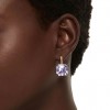 Swarovski Millenia earrings square cut purple gold tone plated 5759990
