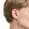 Pendientes aro Matrix Swarovski talla redonda blanco baño oro 5750620