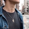 Collar Lotus Style LS2641-1/1 hombre acero negro 55 cm