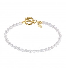Lotus Style LS2790-2/2 women's steel gold-tone pearl bracelet