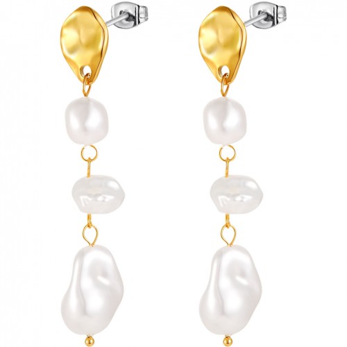 Pendientes Lotus Style LS2794-4/1 mujer dorados con perlas