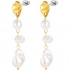 Pendientes Lotus Style LS2794-4/1 mujer dorados con perlas