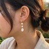 Arracades Lotus Style LS2794-4/1 dona daurades amb perles