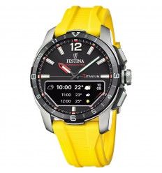 Rellotge Festina Connected D F23000/K híbrid titani negre amb corretja groga