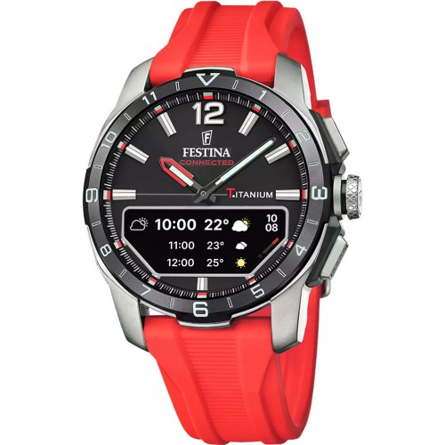 Reloj Festina Connected D F23000/N híbrido titanio negro con correa adicional
