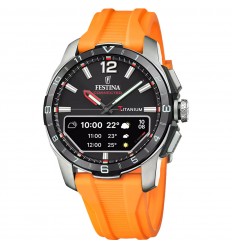 Rellotge Festina Connected D F23000/P híbrid titani negre amb corretja taronja
