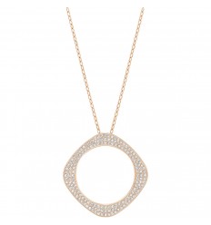 Swarovski Vio 5139555 transparent crystal rose gold-tone necklace 42 cm