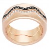 Anillo Swarovski Demi 5153294 cristal negro y transparente oro rosa