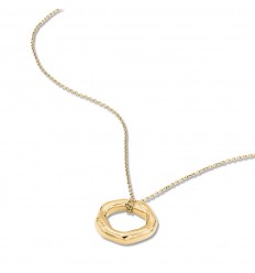 Collar Calvin Klein 35001016 Fluid Forms dorado mujer con colgante