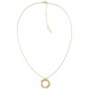 Collar Calvin Klein 35001016 Fluid Forms dorado mujer con colgante