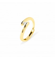 Anell Mabina 523547 plata daurada amb diamant lab-grown 0,10 ct