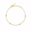Pulsera Mabina 534178 plata daurada amb diamants lab-grown 16-19 cm