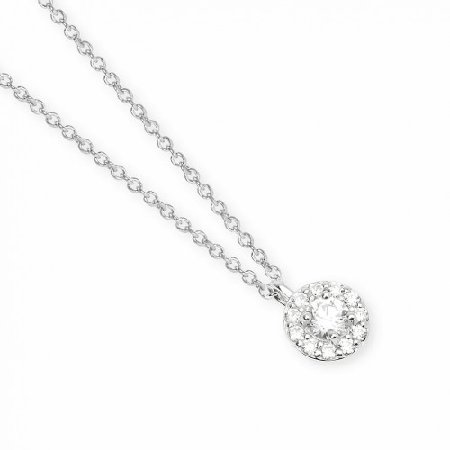 Colgante Mabina 553927 plata rodio con diamantes lab-grown 39-43 cm