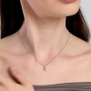 Colgante Mabina 553929 plata rodio con topacio azul y diamante lab-grown
