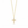 Penjoll Mabina 553939 plata daurada creu amb diamants lab-grown