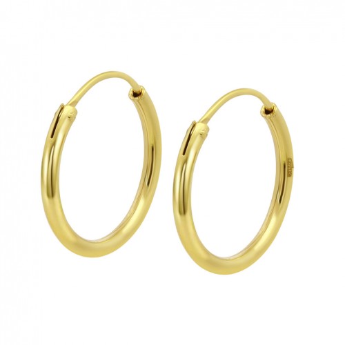 Lotus Silver hoop earrings in silver and gold tone finish LP3975-4/6