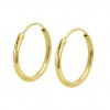 Lotus Silver hoop earrings in silver and gold tone finish LP3975-4/6