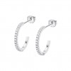 Arracades cèrcol Lotus Silver acabat platejat amb circonites LP3976-4/2