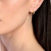 Mabina 564014 gold-plated silver hoop earrings 0.027 ct lab-grown diamonds