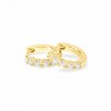 Pendientes aro Mabina 564014 plata dorada diamantes lab-grown 0,027 ct